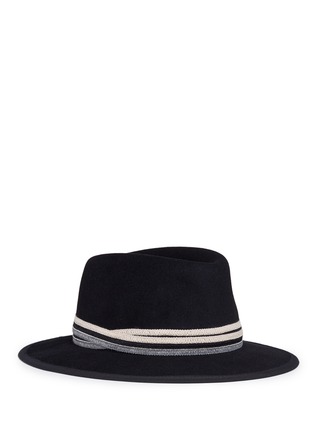 Main View - Click To Enlarge - MAISON MICHEL - 'André' beaded knit furfelt trilby hat
