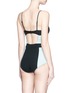 Back View - Click To Enlarge - FLAGPOLE SWIM - 'Joellen' cutout colourblock one-piece swimsuit