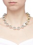 Figure View - Click To Enlarge - EDDIE BORGO - Cubic zirconia pavé ball chain necklace