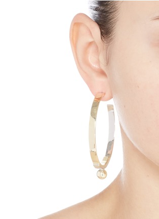 Figure View - Click To Enlarge - EDDIE BORGO - Layered plate hoop earrings