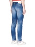Back View - Click To Enlarge - FDMTL - Palm tree patch distressed skinny jeans