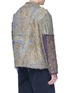 Back View - Click To Enlarge - BY WALID - Metallic thread patchwork bomber jacket