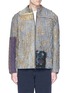 Main View - Click To Enlarge - BY WALID - Metallic thread patchwork bomber jacket