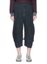 Main View - Click To Enlarge - BY WALID - 'Michael' stitch seam cropped linen pants