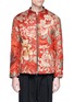 Main View - Click To Enlarge - BY WALID - Floral embroidered silk satin bomber jacket