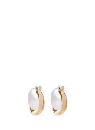 Main View - Click To Enlarge - CHARLOTTE CHESNAIS - 'Mini Petal' curved geometric plate drop earrings