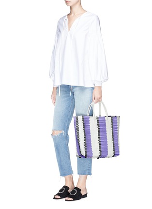 Figure View - Click To Enlarge - TRUSS - MEDIUM STRIPE WOVEN PVC TOTE