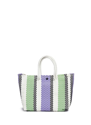 Detail View - Click To Enlarge - TRUSS - SMALL STRIPE WOVEN PVC CROSSBODY TOTE