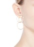 Figure View - Click To Enlarge - CHARLOTTE CHESNAIS - 'Galliea' medium intersecting hoop drop earrings