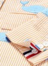 Detail View - Click To Enlarge - THOM BROWNE  - Whale embroidered stripe seersucker blazer