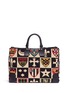 Detail View - Click To Enlarge - STUBBS & WOOTTON - 'Crest' needlepoint embroidered weekend bag