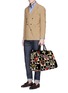 Figure View - Click To Enlarge - STUBBS & WOOTTON - 'Crest' needlepoint embroidered weekend bag