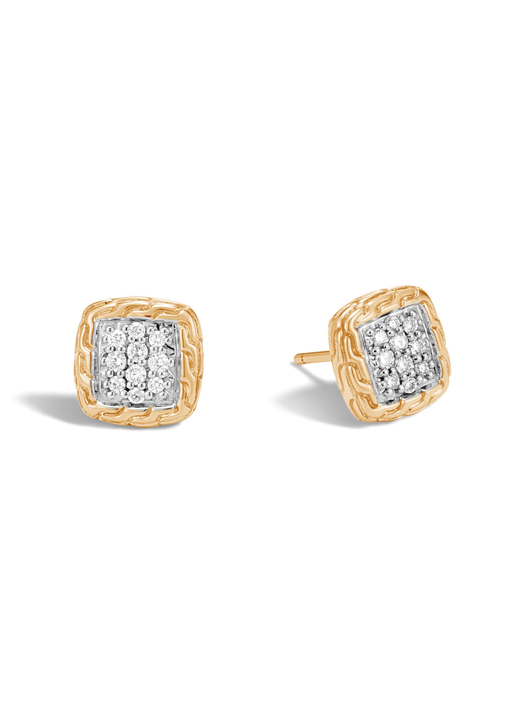 all gold stud earrings