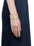 Figure View - Click To Enlarge - MICHELLE CAMPBELL - 'Raft' 14k yellow gold plated stripe cuff