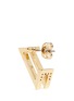 Detail View - Click To Enlarge - MICHELLE CAMPBELL - 'Double V' cubic zirconia pavé 14k gold plated earrings