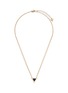 Main View - Click To Enlarge - MICHELLE CAMPBELL - 'Tri' marble stone pendant 14k gold plated necklace