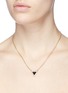 Figure View - Click To Enlarge - MICHELLE CAMPBELL - 'Tri' marble stone pendant 14k gold plated necklace