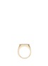 Figure View - Click To Enlarge - MICHELLE CAMPBELL - 'Signet' marble stone 14k gold plated ring
