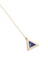 Detail View - Click To Enlarge - MICHELLE CAMPBELL - 'Tri' marble stone 14k gold plated triangle drop earrings
