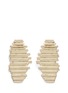 Main View - Click To Enlarge - MICHELLE CAMPBELL - 'Raft' 14k gold plated stripe statement earrings