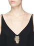 Figure View - Click To Enlarge - MICHELLE CAMPBELL - 'Raft' large 14k gold plated stripe pendant necklace