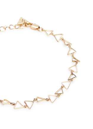Detail View - Click To Enlarge - MICHELLE CAMPBELL - 'Tri' 14k gold plated triangle bracelet