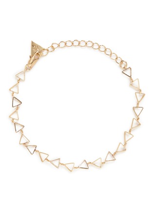 Main View - Click To Enlarge - MICHELLE CAMPBELL - 'Tri' 14k gold plated triangle bracelet