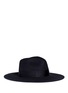 Main View - Click To Enlarge - SENSI STUDIO - 'Classic Long Brim' leather band wool felt hat