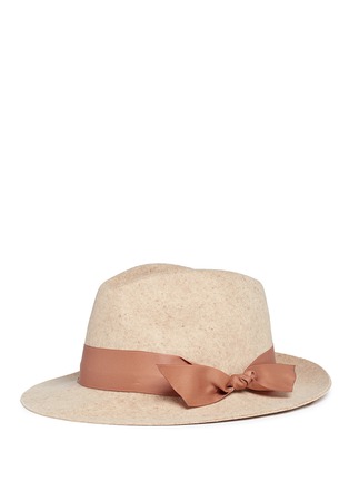 Figure View - Click To Enlarge - SENSI STUDIO - Wool felt fedora hat