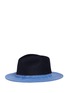 Figure View - Click To Enlarge - SENSI STUDIO - Colourblock wool felt fedora hat