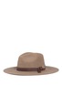 Figure View - Click To Enlarge - SENSI STUDIO - 'Classic Long Brim' leather band wool felt hat
