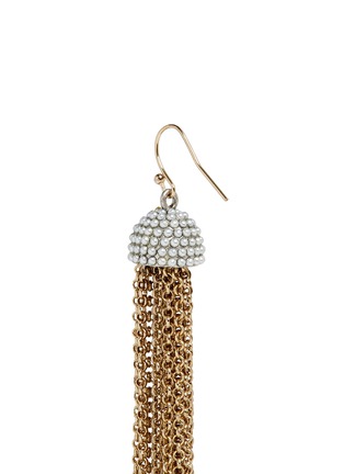 Detail View - Click To Enlarge - LULU FROST - 'Ursula' faux pearl chain tassel earrings
