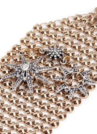 Detail View - Click To Enlarge - LULU FROST - 'Radiant' glass crystal star mesh bracelet