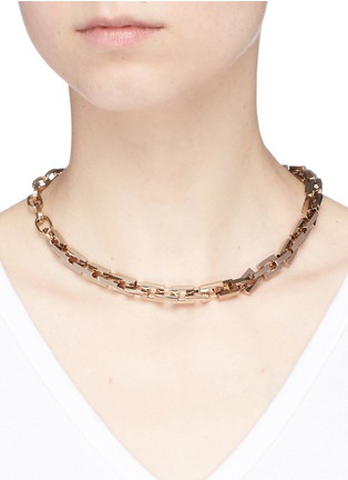 Figure View - Click To Enlarge - LULU FROST - 'Block' square link chain choker