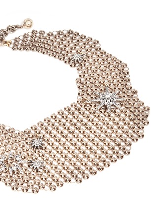 Detail View - Click To Enlarge - LULU FROST - 'Radiant' glass crystal star mesh bib choker