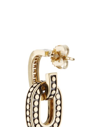 Detail View - Click To Enlarge - JOHN HARDY - Diamond 18k yellow gold dotted hoop drop earrings