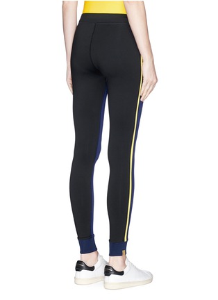 Back View - Click To Enlarge - MONREAL - 'Athlete' stripe colourblock performance leggings