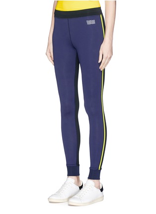 Front View - Click To Enlarge - MONREAL - 'Athlete' stripe colourblock performance leggings