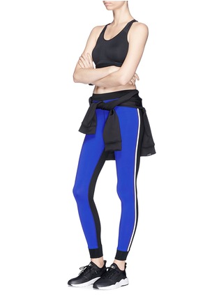 Figure View - Click To Enlarge - MONREAL - 'Athlete' stripe colourblock performance leggings