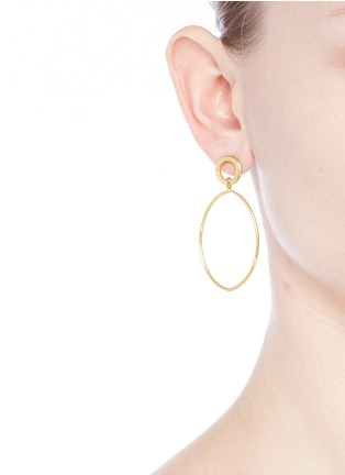 Figure View - Click To Enlarge - PHILIPPE AUDIBERT - Oval ring drop earrings
