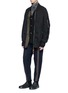 Figure View - Click To Enlarge - ZIGGY CHEN - Wool blend twill bomber jacket