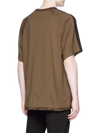 Back View - Click To Enlarge - ZIGGY CHEN - Contrast trim T-shirt