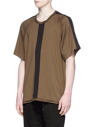 Front View - Click To Enlarge - ZIGGY CHEN - Contrast trim T-shirt