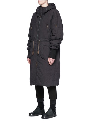 Front View - Click To Enlarge - ZIGGY CHEN - Hopsack down padded parka