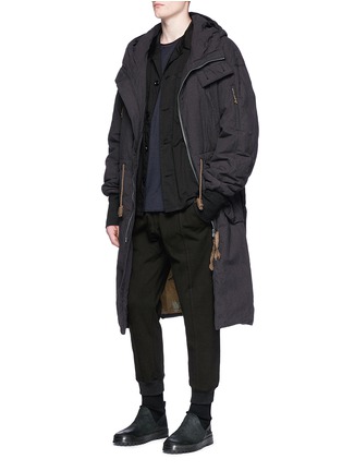 Figure View - Click To Enlarge - ZIGGY CHEN - Hopsack down padded parka