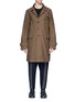 Main View - Click To Enlarge - ZIGGY CHEN - Graphic patchwork oversized twill coat