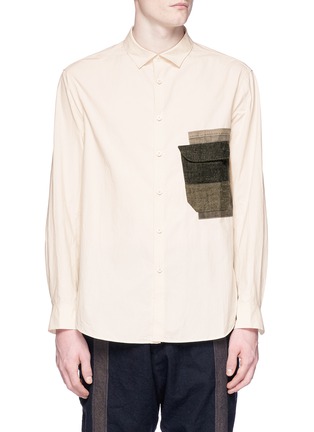 Main View - Click To Enlarge - ZIGGY CHEN - Renaissance patch pocket hopsack shirt