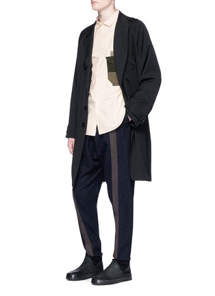 Figure View - Click To Enlarge - ZIGGY CHEN - Renaissance patch pocket hopsack shirt