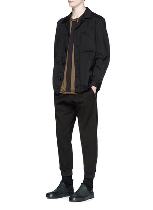Figure View - Click To Enlarge - ZIGGY CHEN - Cropped jersey sweatpants