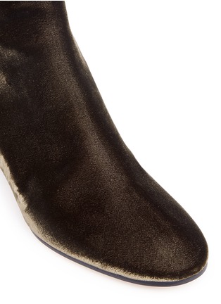 Detail View - Click To Enlarge - GIANVITO ROSSI - 'Rolling' knee high velvet boots
